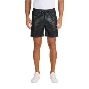 NEW MONFRERE west coated relaxed shorts in noir